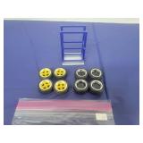 2 Sets of Rims & Tires with Tire Stand