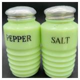 VTG Jeanette Jadeite Salt and Pepper Set