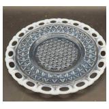 Imperial glass Katy  Blue opalescent plate