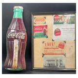 Coca-Cola thermometer and Coca-Cola framed