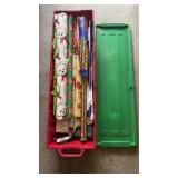 Christmas, wrapping paper and holder