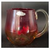 Blenko Amberina Glass Pitcher