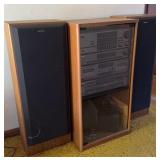 Pioneer Stereo System Cabinet and Speakers
