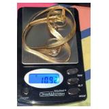 GOLD CHAIN AND RINGS-10k-10.92 Grams
