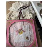 Ladies, handkerchief, and other linens
