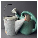Galvanized Watering Can And Plastic Watering Can