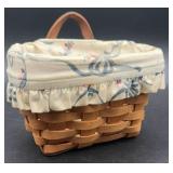 Longaburger Handwoven Basket and Liner