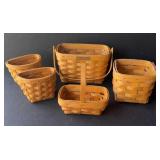 Group of five Longaberger Baskets