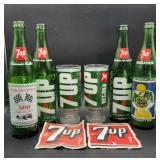 7UP LOT-Bottles-Glasses-Patches