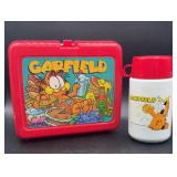 Garfield plastic lunchbox and thermos 1978