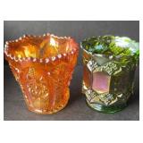 2-Imperial Carnival Glass Toothpick Holders
