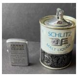 2-VTG Lighters-Case and Schlitz