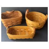 Group of three  Longaberger Baskets