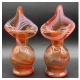 Murano Style Jack in Pulpit Vases-Art Glass Swirl