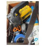 Box lot of scissors, cable ties lodge, o