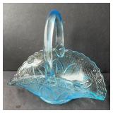 Princess House Aqua Blue Handled Basket