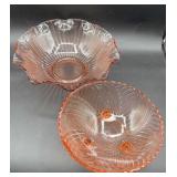 Pink depression glass bowls