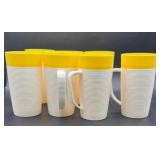 7 VTG Raffiaware Thermo Temp Tumblers
