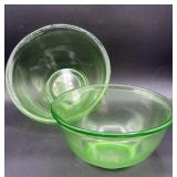 HAZEL Atlas Green Kitchen Mixing Bowls