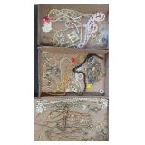 3 Flats of Costume Jewelry