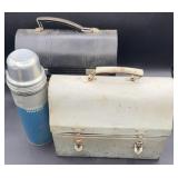 2-VTG Metal Lunch Boxes and Therm