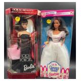 Two Barbie dolls, country bride, and Spotlight