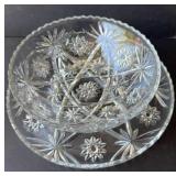 Anchor Hocking star of David bowl and platter