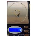10K Blue Topaz Ring1.63 grams with stone