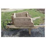 Homemade Wooden Wheel Barrel