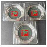 Three vintage 7-Up ashtrays, Indianapolis, Indiana