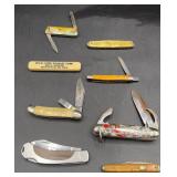 Assortment of pocket knives
