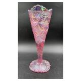 Fenton Pearl Carnival glass vase
