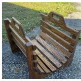 OAK FIREWOOD HOLDER