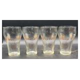Set of 4 Coca-Cola Gold Olympic Glasses