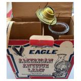 Set of 2 EAGLE oil Lamps in boxs