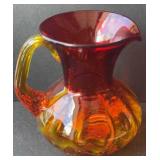 Blenko Amberina  Glass  pitcher