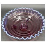 Fenton Lavender Crest Footed Bowl