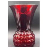 Large Ruby Red Pineapple Vase