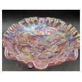 IMPERIAL GLASS 3 LEGGED ROSE BOWL