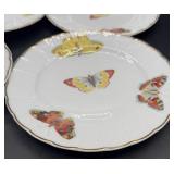 6-Limoges Butterfly Plates
