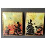 2 silhouette picture frames