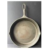 Large, unmarked NO.12 -13 7/16 cast-iron skillet