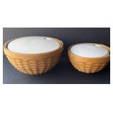 Set Longaberger Bowls with Lids and Inserts