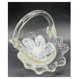 Zimmerman art glass basket corydon  Indiana
