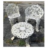 3 pc Outdoor Cast Iron Garden Set