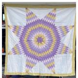 TEXAS STAR HANDMADE QUILT 72x72 approx.