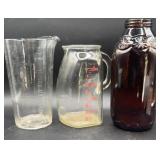 3-VTG Ref.Glass Measuring Bottle and Pitchers