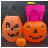 Halloween Blow Mold Pumpkins and Basket
