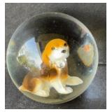 Large sulfide marble with dog