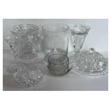 MISC.GLASS ITEMS -Crystal Candlesticks-Others
